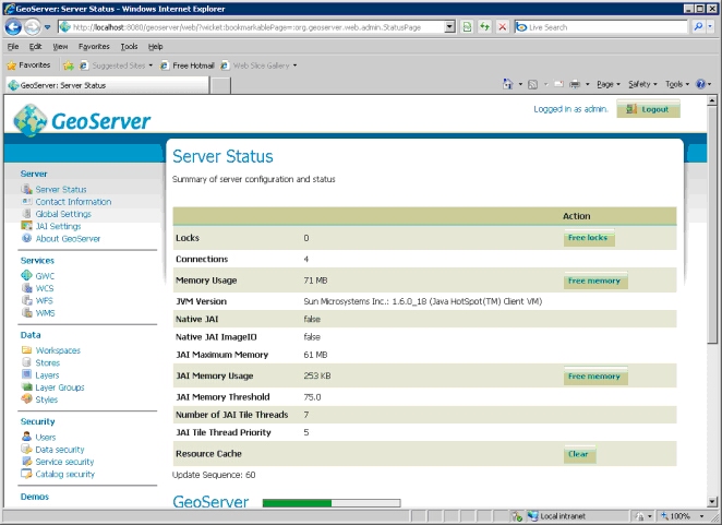 GeoServer Administrative Interface