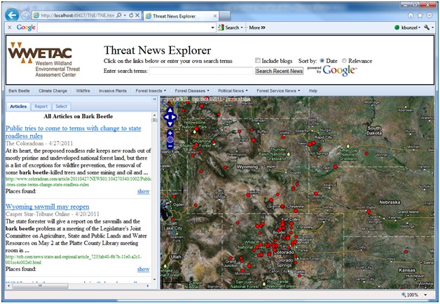 WWETAC Threat News Explorer