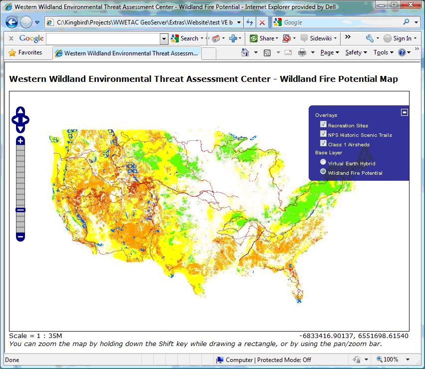 WWETAC GeoServer Feasibility Study Map